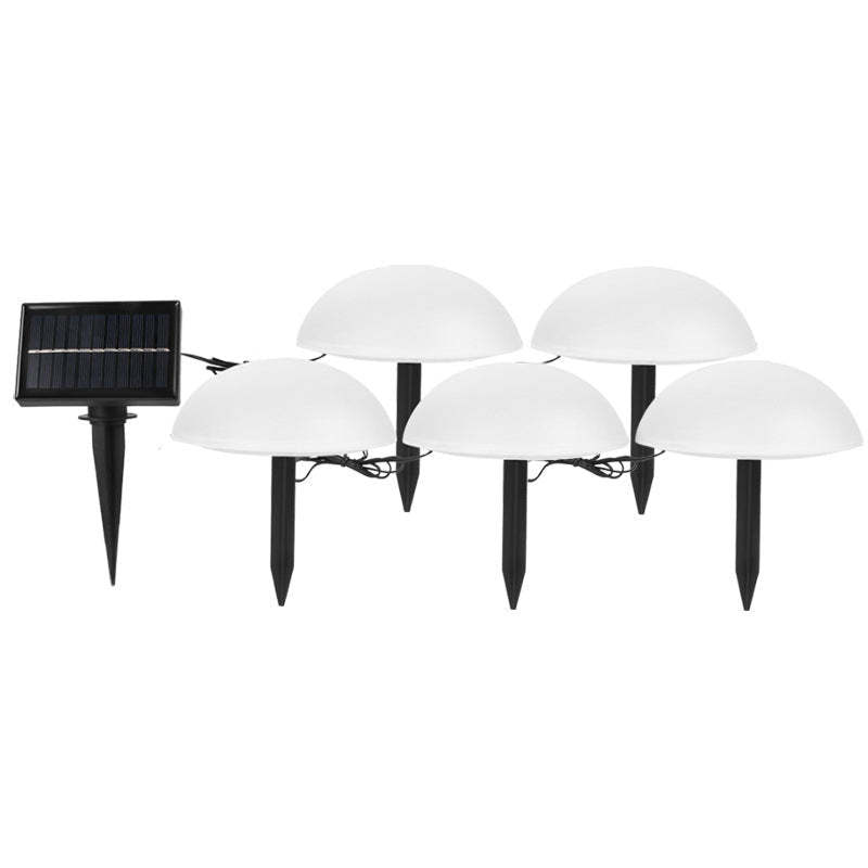 Solar 5 Half Ball LED Outdoor Garden Decorative Lawn Plug Light-xinru