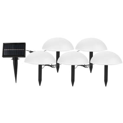 Solar 5 Half Ball LED Outdoor Garden Decorative Lawn Plug Light-xinru