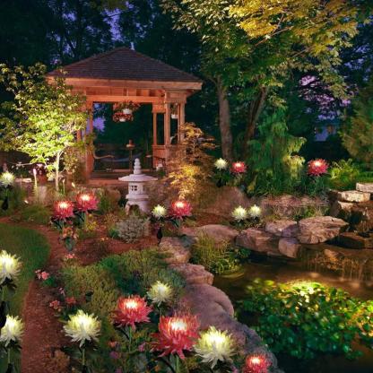 2 Pack Solar Chrysanthemum Garden Light-xinru shop