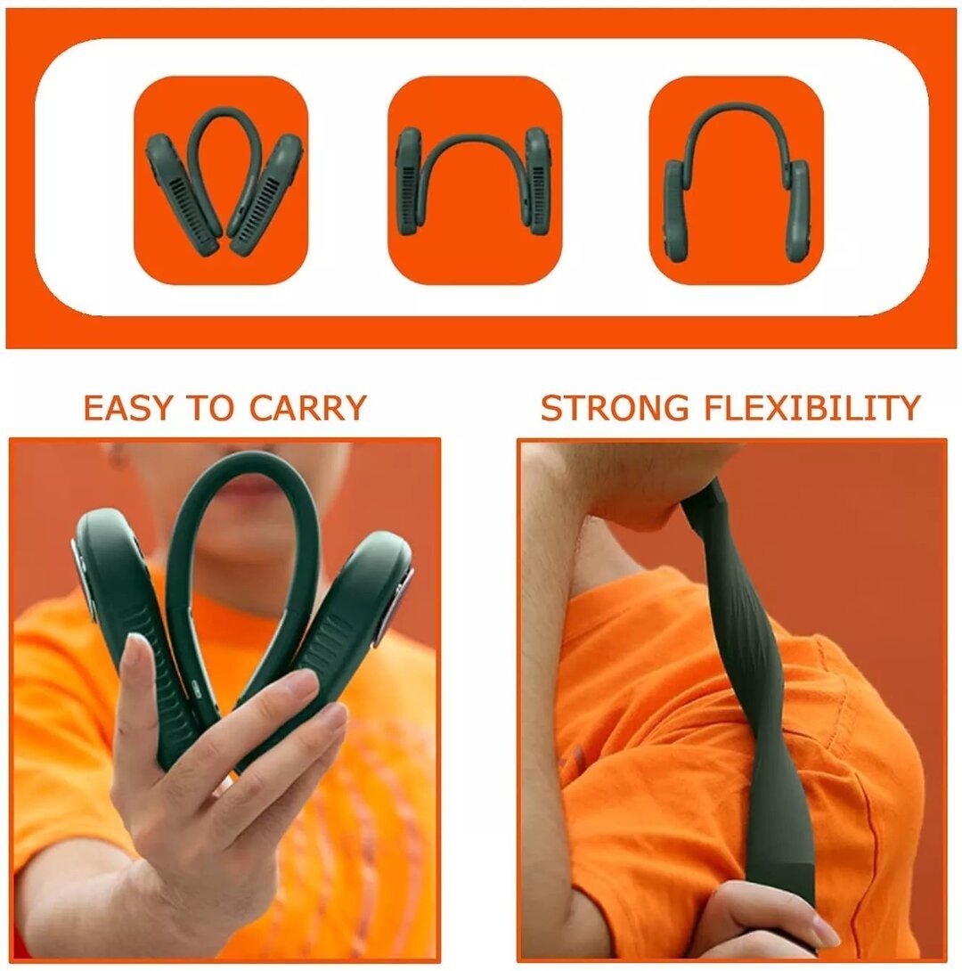 Upgraded Portable Neck Fan 350鎺砇otation Bladeless Personal Neck Fan-xinru