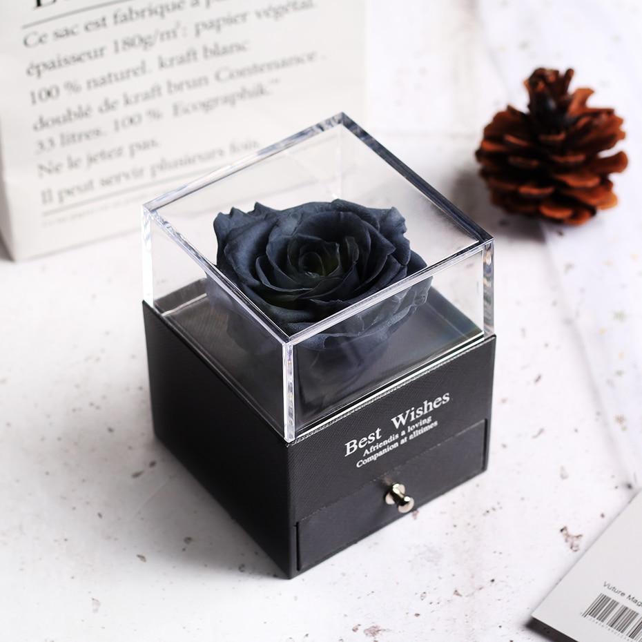 Immortal Preserved Rose Teddy Bear Box Display-xinru