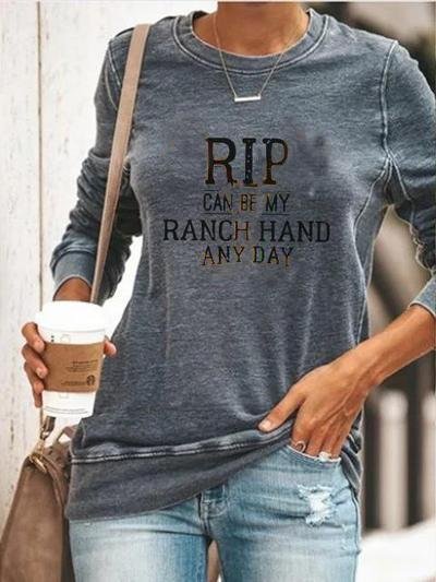 Rip Wheeler Can Be My Ranch Hand Any Day Womens Yellowstone Long Sleeve-xinru shop