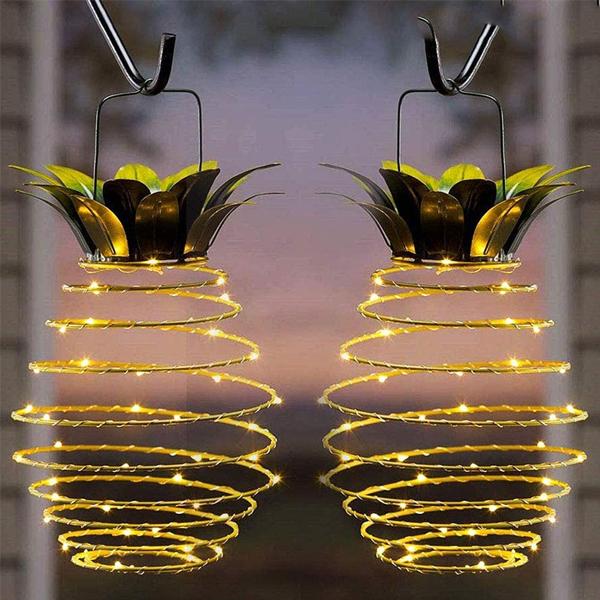 Solar Powered Pineapple Hanging Lantern-xinru shop