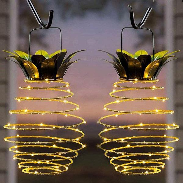 Solar Powered Pineapple Hanging Lantern-xinru shop