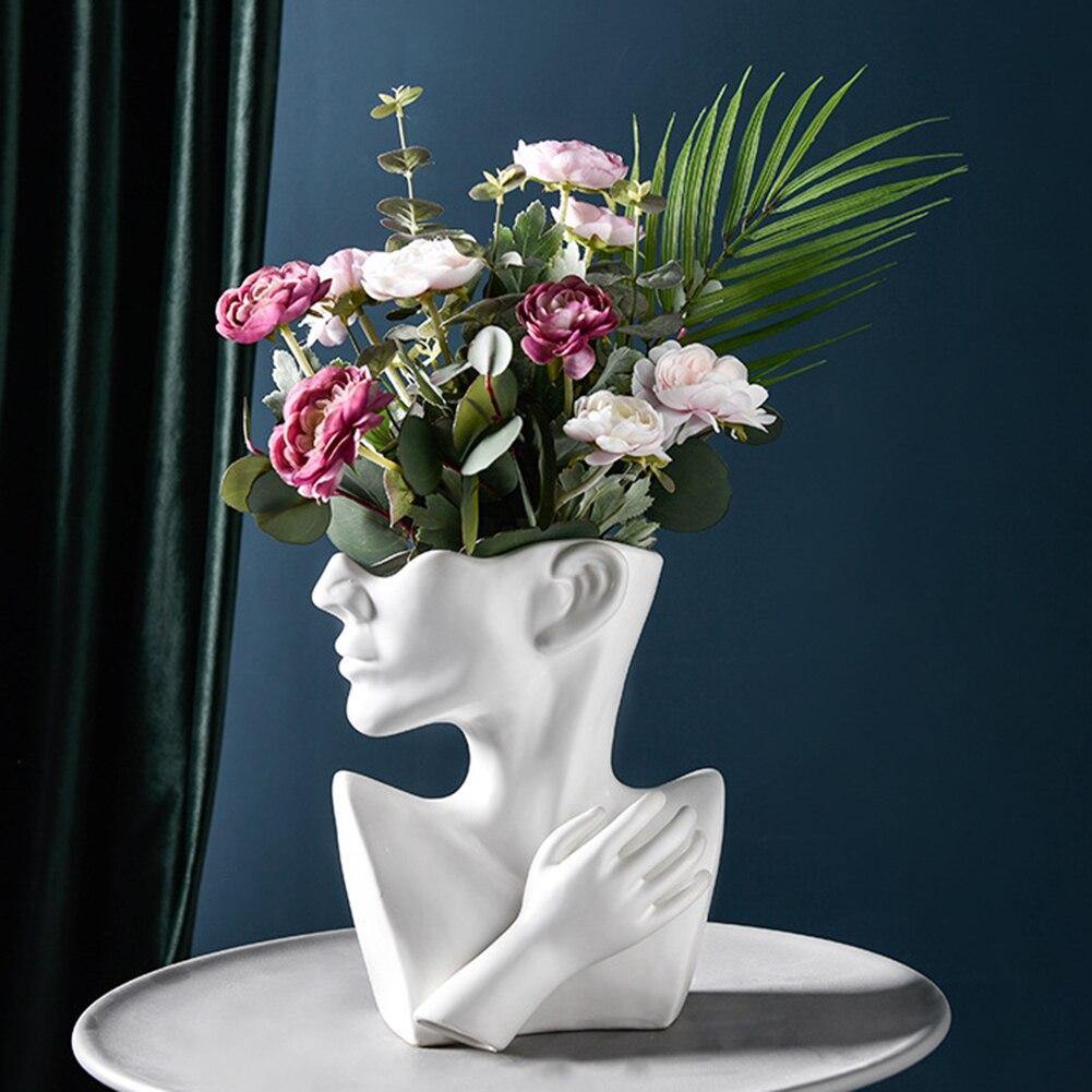 Portrait Nordic Ceramic Vase Decorative Flower Vase Home Decor-xinru shop