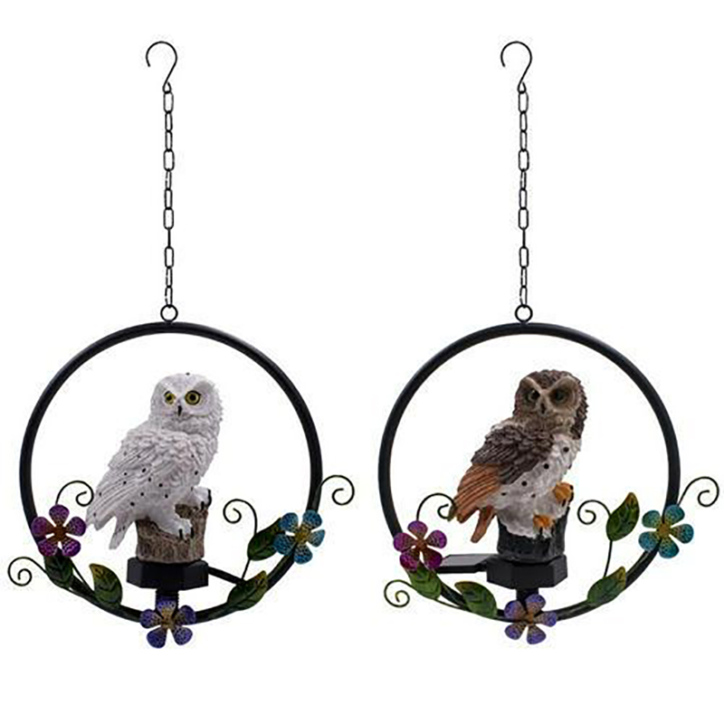 Solar Garden LED Light Owl Animal Elf Lawn Decoration-xinru