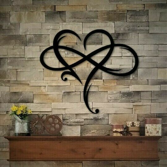 Steel Infinity Heart Wall Decor Metal Wall Art Unique Gift-xinru