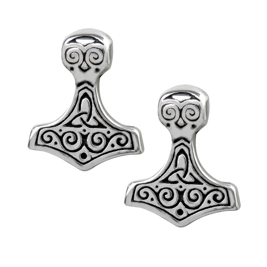 Thor Hammer Ear Studs - English Pewter-xinru shop