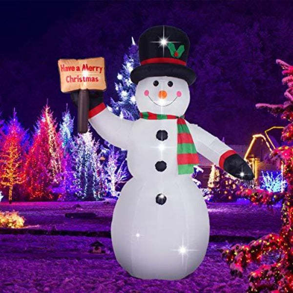 8FT Christmas Snowman Decorations Built-in LED Light-xinru shop