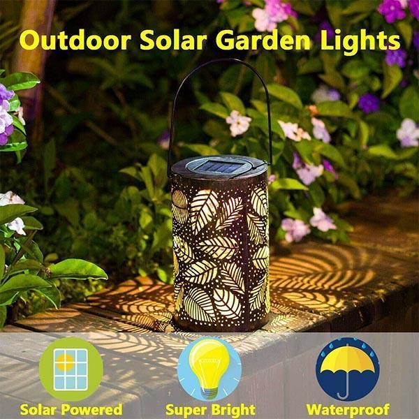 Solar Leaf Pattern Lantern Light-xinru shop
