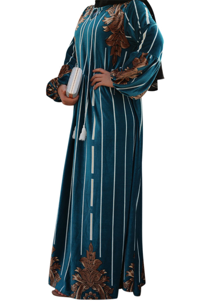 Velvet Robe Dress Ramadan Gift-xinru