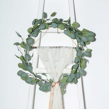Party Wedding Decoratinon Ivy Leaves Artificial Eucalyptus Garland-xinru