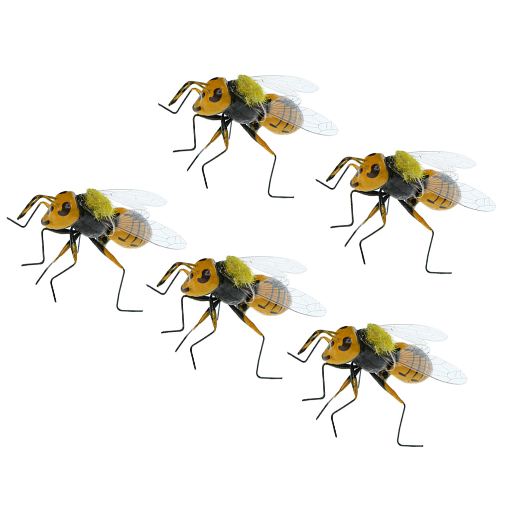 Realistic Bee Figurine Ornament Art Lawn Tree Grassland Decor Craf-xinru