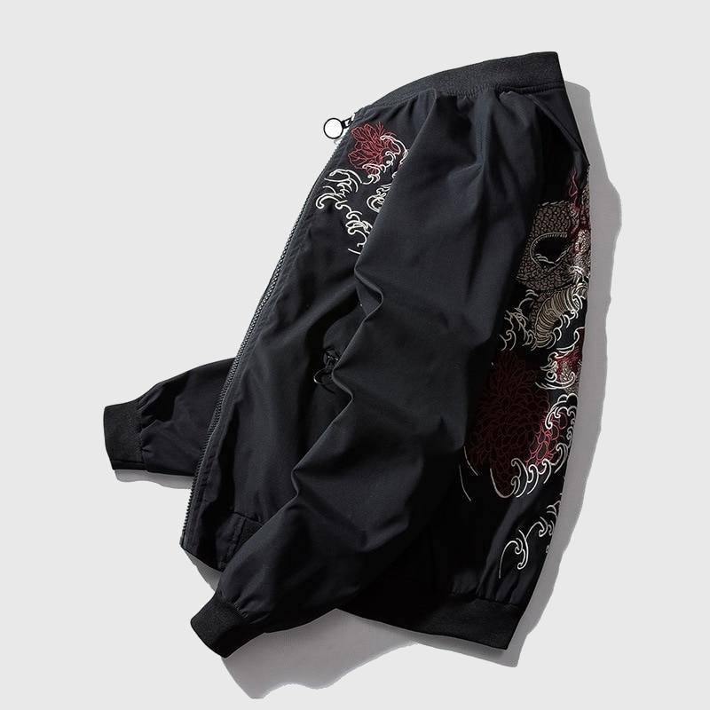 Men Dragon Embroidery Sukajan Yokosuka Oversized Pilot Jacket-xinru
