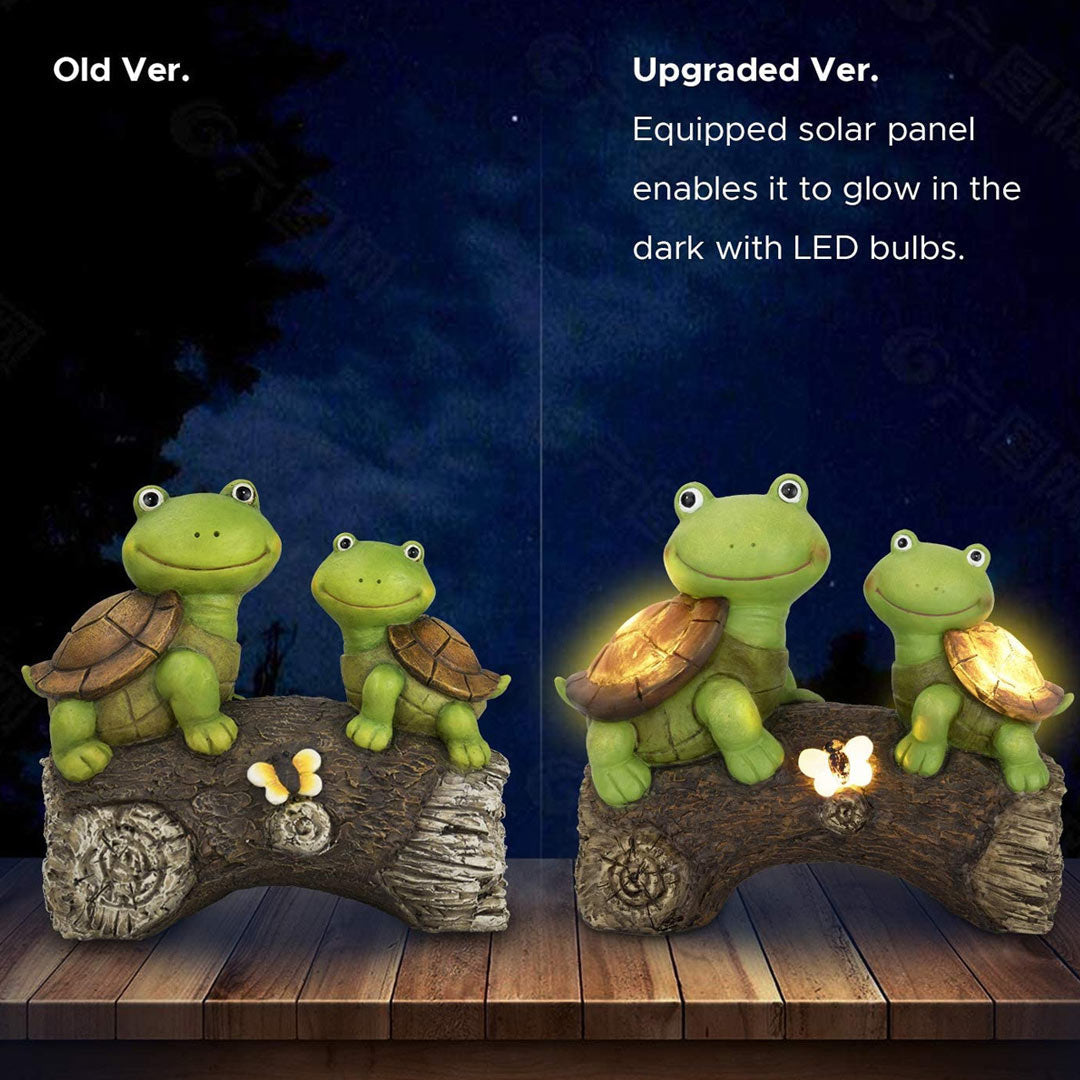 Outdoor Decor LED Turtles Figurin Solar Light Cartoon Ornament-xinru