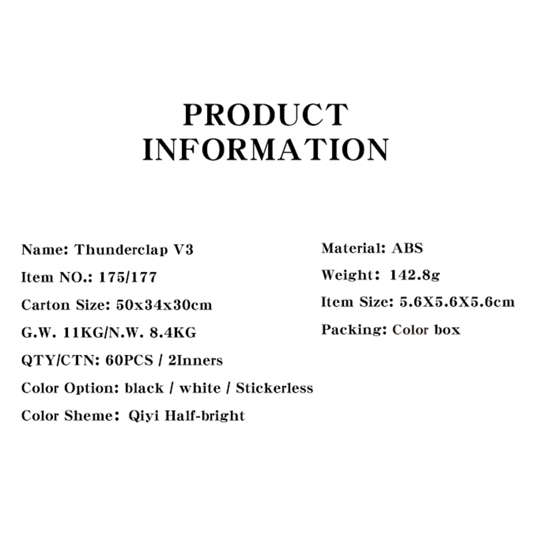QiYi Thunderclap V3 3x3-xinru shop
