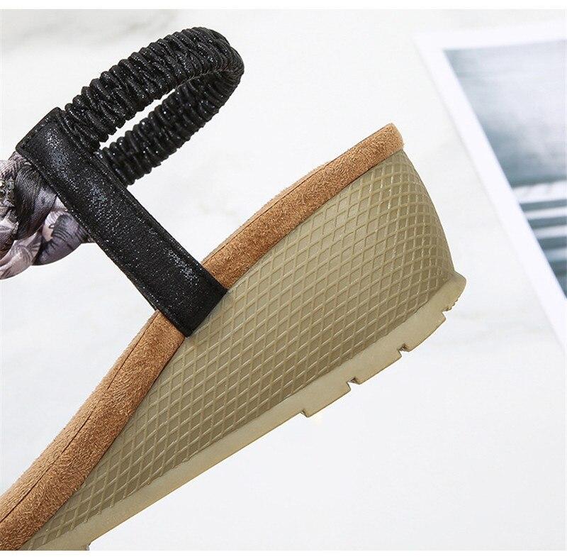 Women Bohemia Clip Toe Beach Wedges Sandals-xinru