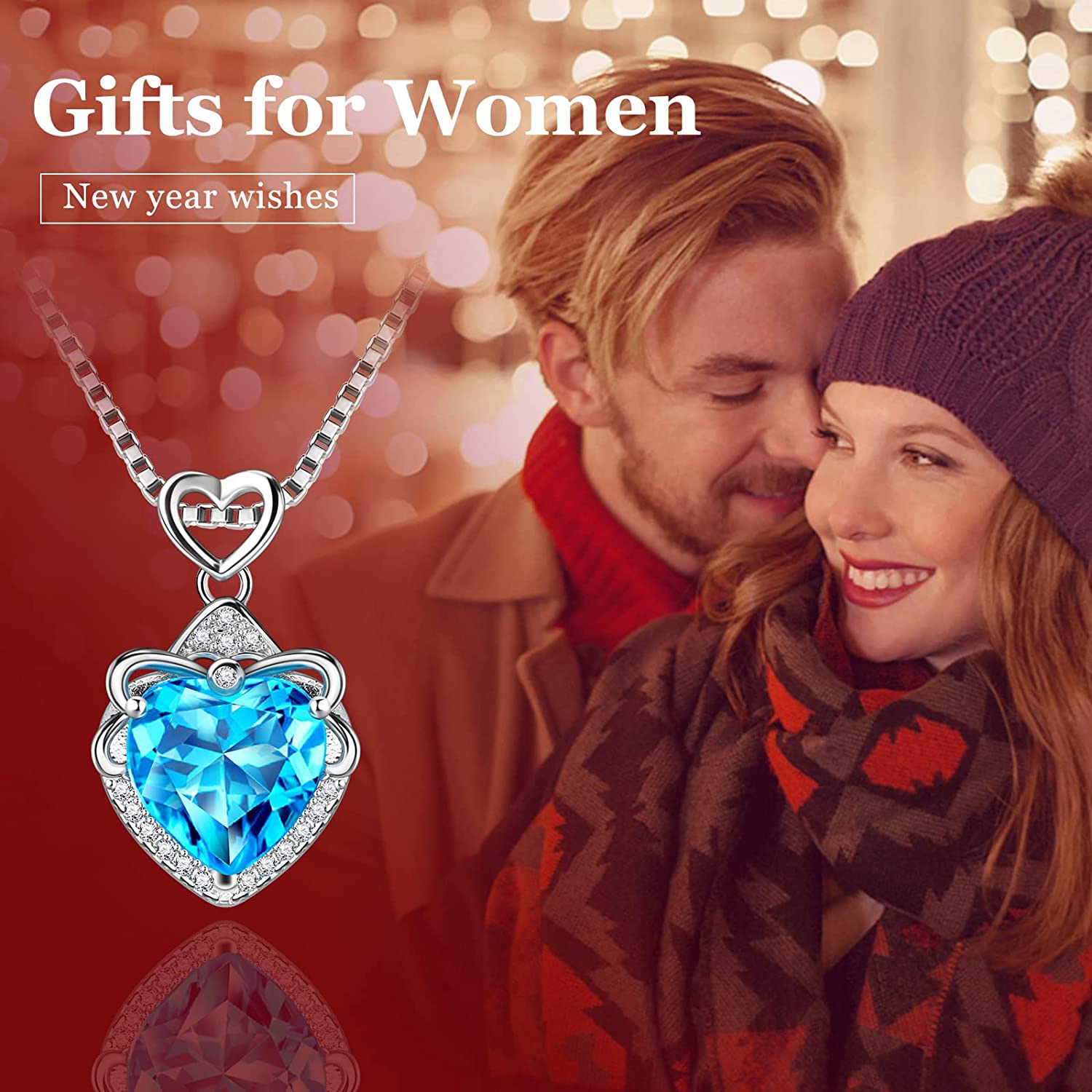 Mother's Day Gifts Preserved Real Rose with I Love You Heart Necklace-xinru