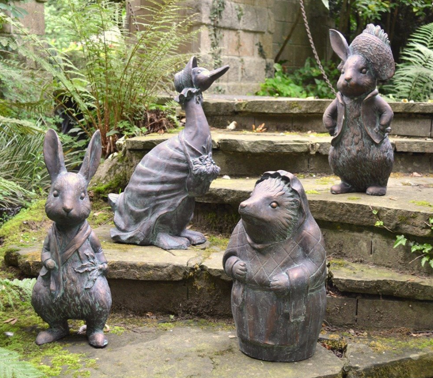 Beatrix Potter Ornament Set Hand Cast Stone Garden Resin Statue Ornament-xinru