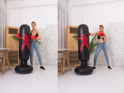 Fitness Inflatable Vertical Boxing Column Thickened 1.6 Meters High-xinru shop