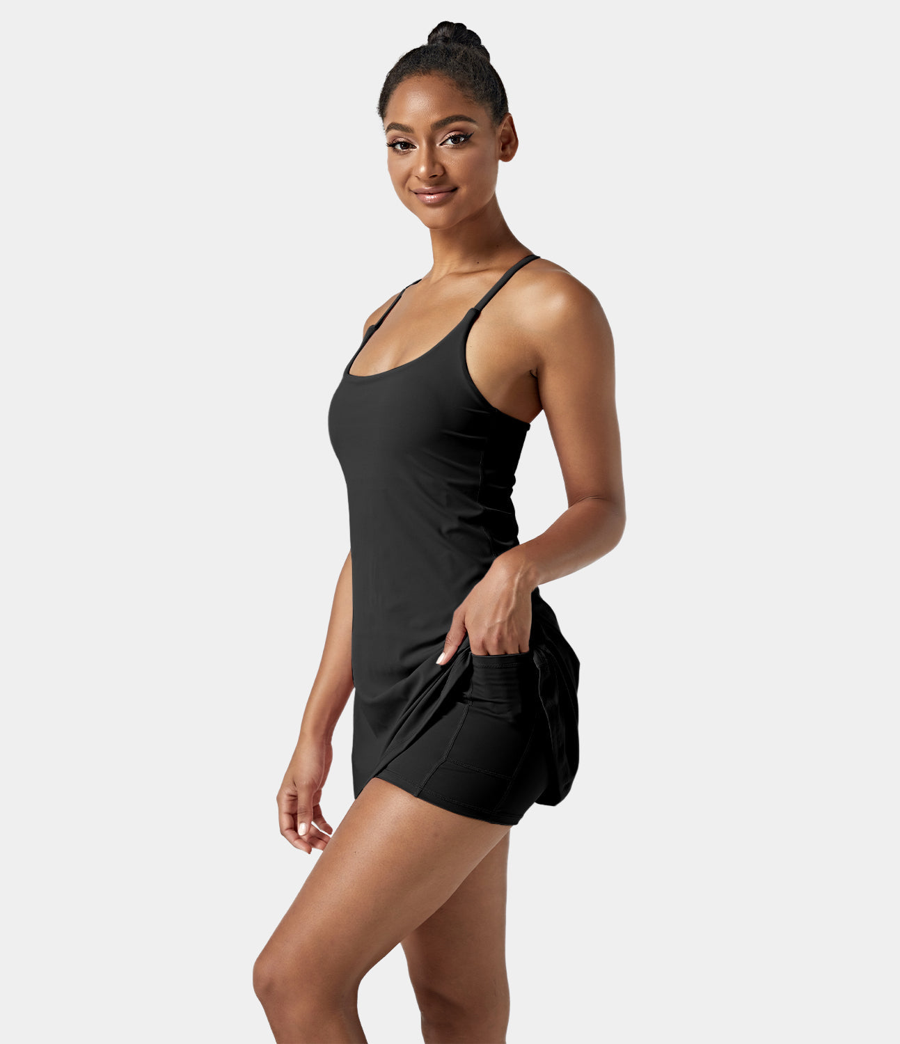 Women's Exercise Workout Dress With Phone Pocket-xinru shop