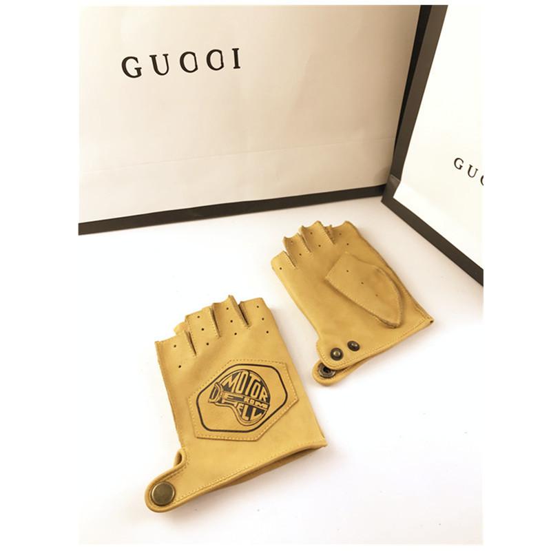 Motorcycle Retro Half Finger Gloves-xinru shop