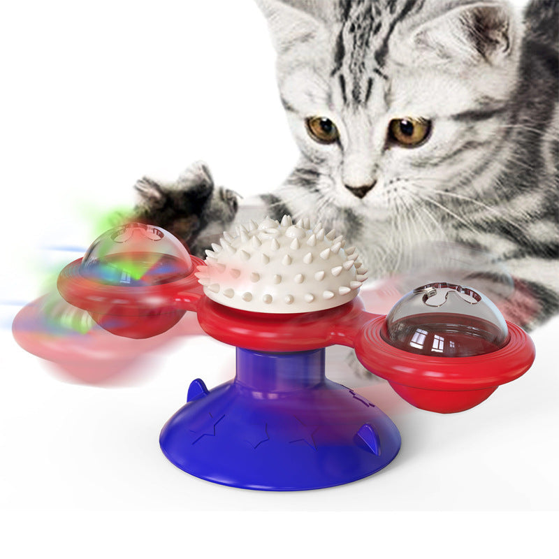 Cat Puzzle Windmill Spinning Toy With Suction Cup-xinru