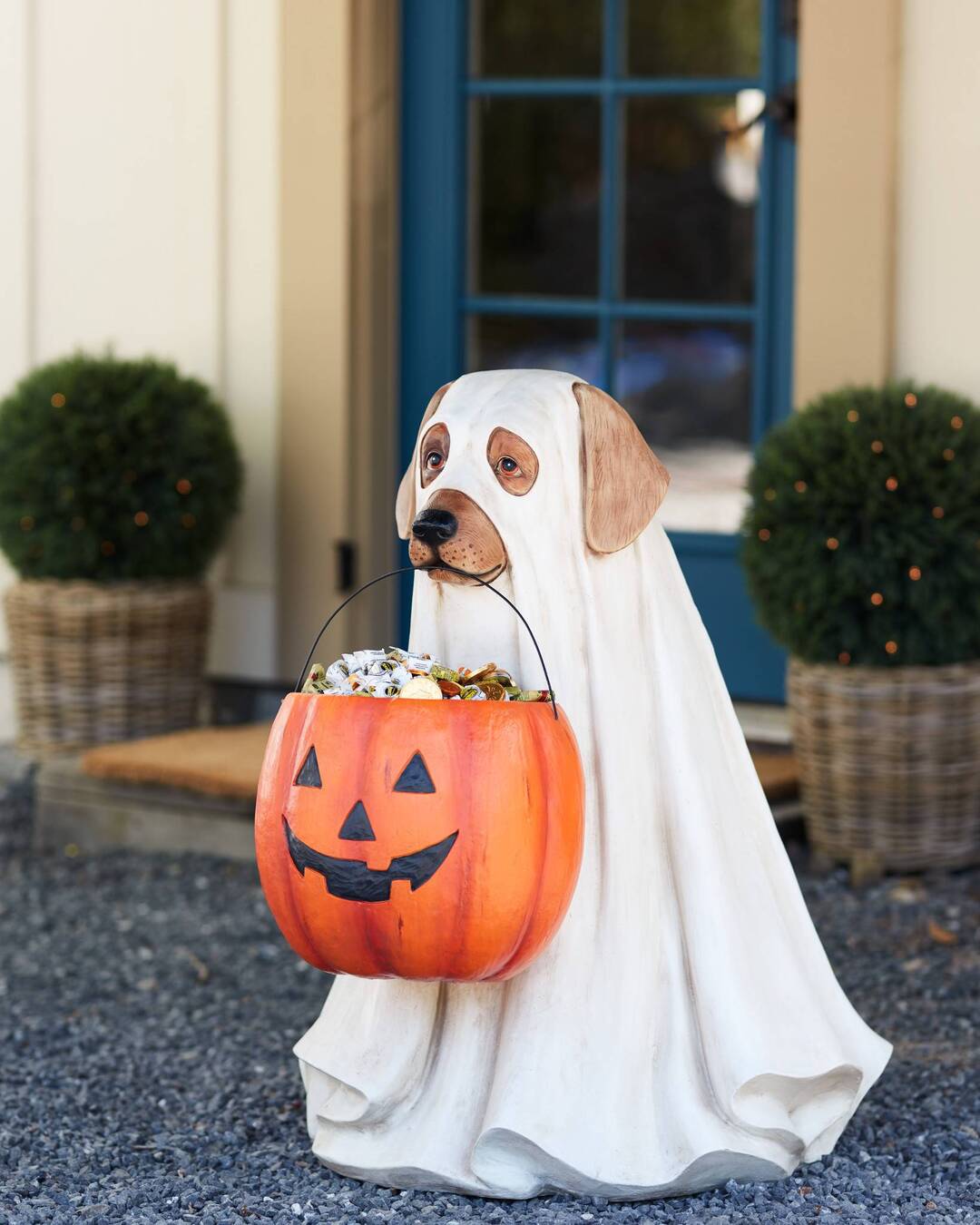 Outdoor Life-Size Ghost Dog Candy Bowl-xinru