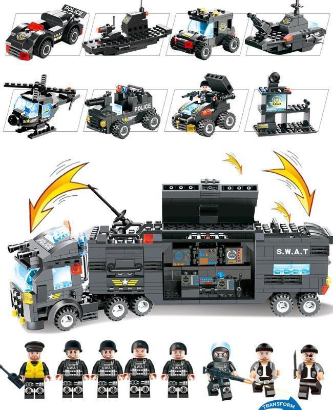 Portable City Police Building Bricks Set Toy-xinru