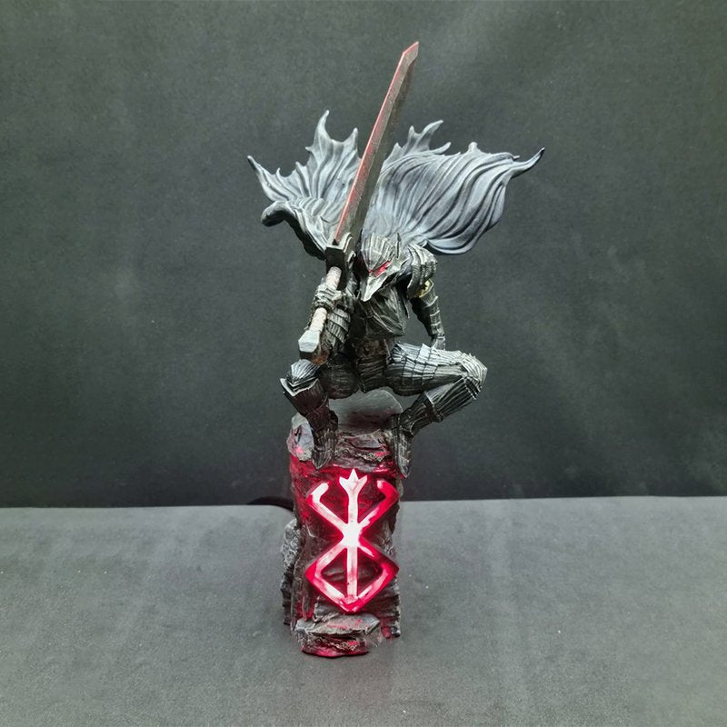 Berserk Guts Anime Figure Night Light Moon Knight Resin Action Model For Boys-xinru