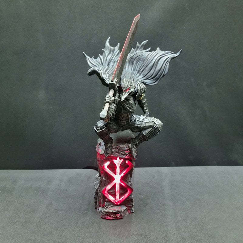 Berserk Guts Anime Figure Night Light Moon Knight Resin Action Model For Boys-xinru