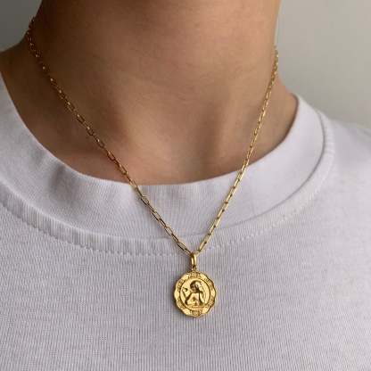 Delicate and Elegant Vintage Gold Pendant Necklace-xinru