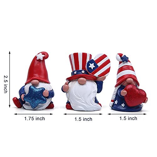 Hodao 3Pcs Patriotic Gnomes 4th of July Decorations American Independence Day-xinru