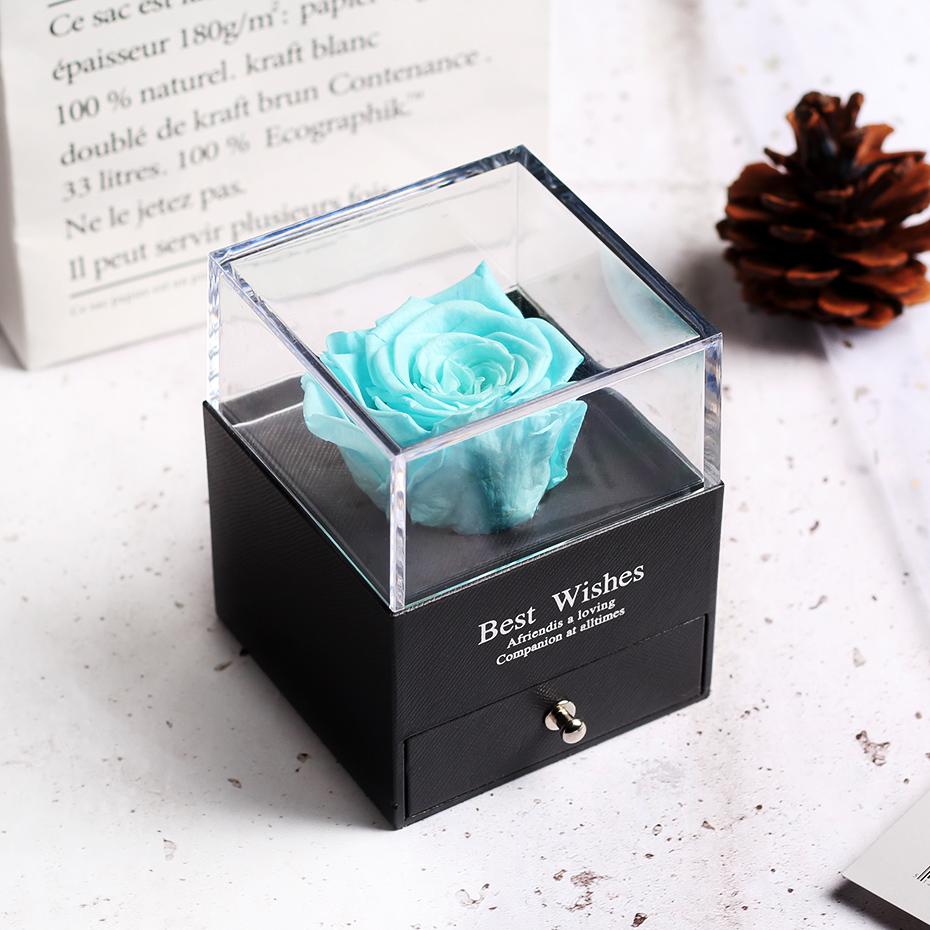 Immortal Preserved Rose Teddy Bear Box Display-xinru