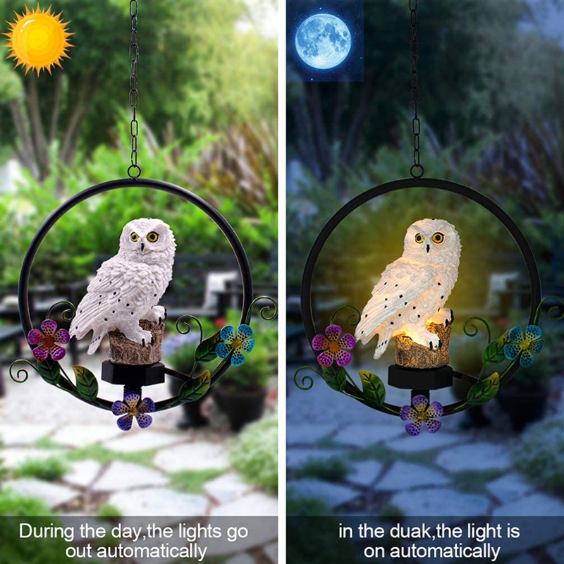 Solar Garden LED Light Owl Animal Elf Lawn Decoration-xinru