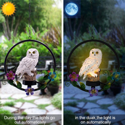 Solar Garden LED Light Owl Animal Elf Lawn Decoration-xinru