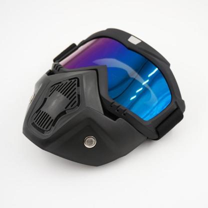 Motorcycle Detachable Mask Anti-UV Off Road Helmet Goggles-xinru