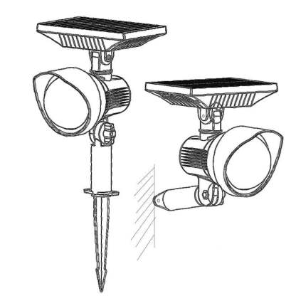 Solar Rotating Color Projection LED Outdoor Garden Lawn Light-xinru