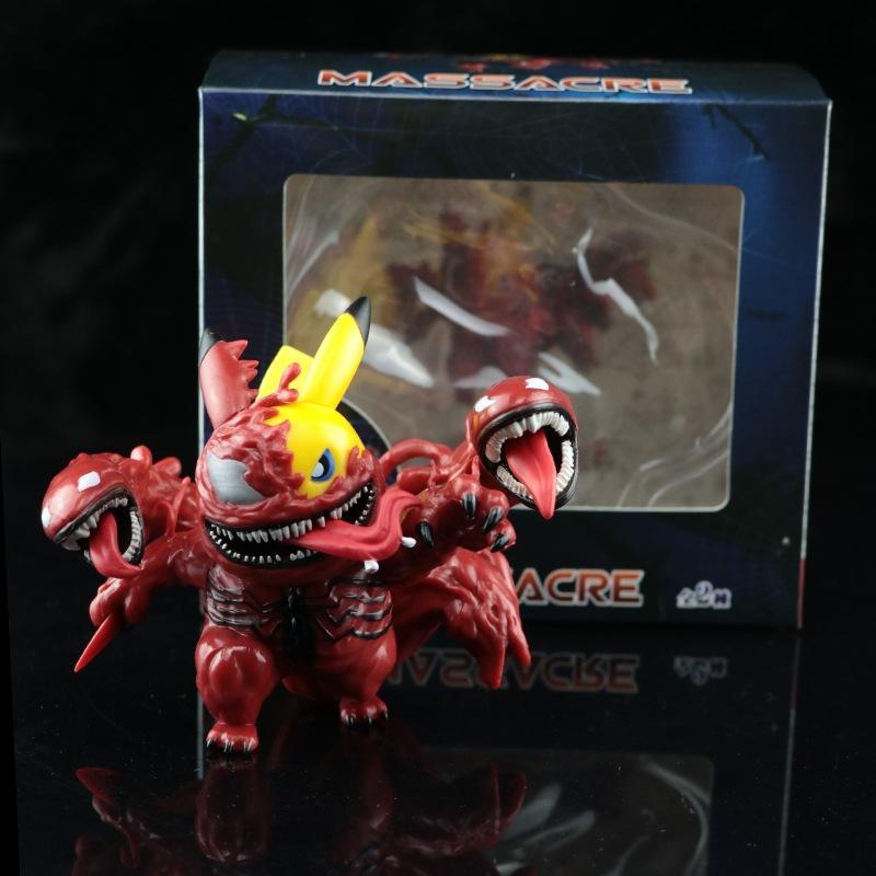 Venom Pikachu Action Figure Model Toy Holiday Gifts-xinru