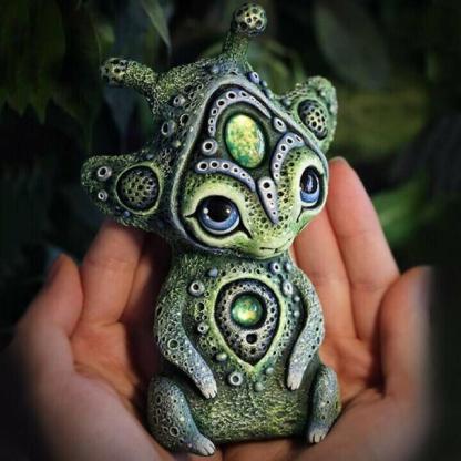 Mini Machine Elve Garden Resin Statue-xinru