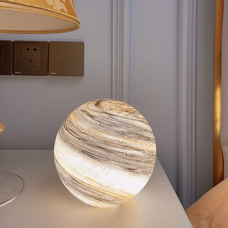 Glass Dome Lamp Sphere Round Ball Planet Moon Night Light-xinru