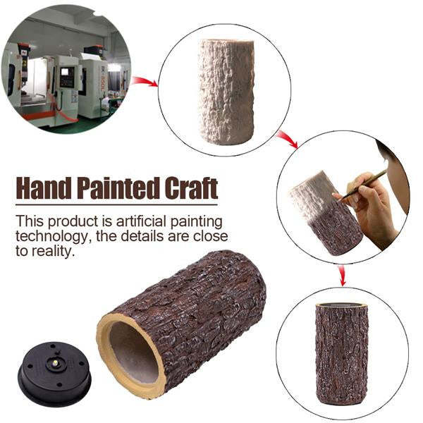 Solar Garden Stump Landscape Light Outdoor Decor-xinru