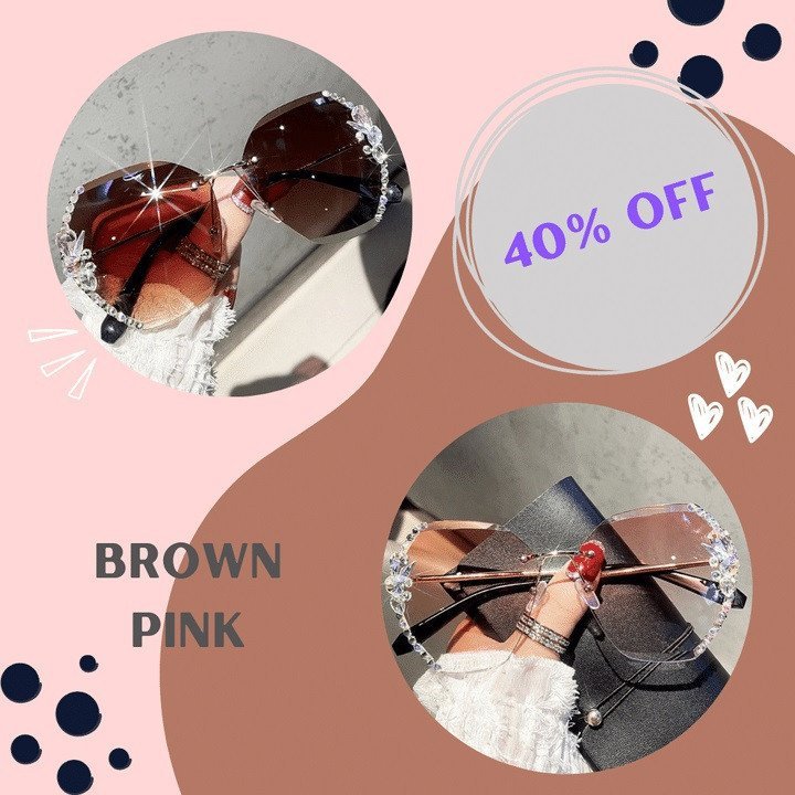 Woman Diamond Sunglasses For Beach Summer-xinru