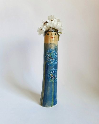 Spring Home Resin Hand Painted Floral Vase-xinru