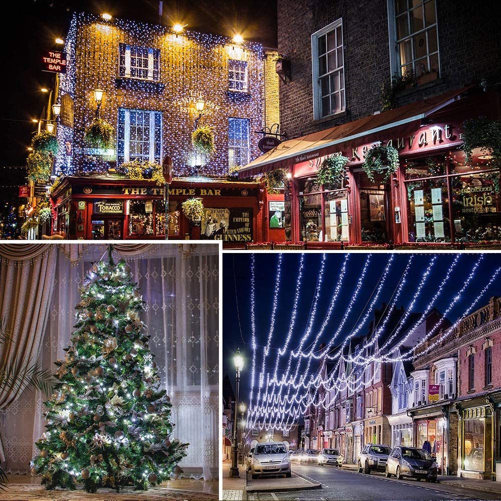 Outdoor Decorative Solar 100-LED Fairy String Lights With Ground Stake-xinru