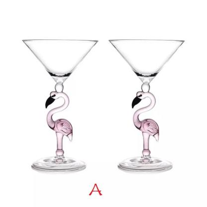 Creative Flamingo Wine Glasses Durable Goblet Set-xinru
