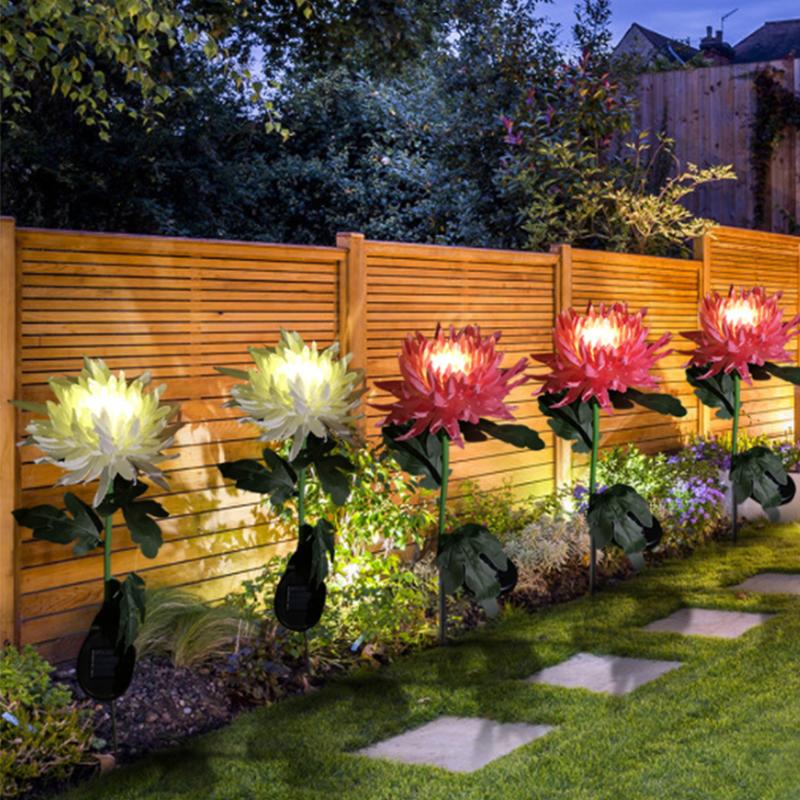 2 Pack Solar Chrysanthemum Garden Light-xinru shop