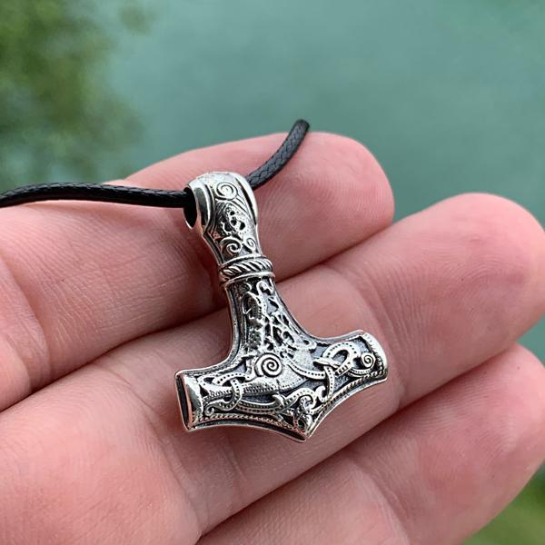 Solid Back Mjolnir - Sterling Silver or Gold-xinru shop