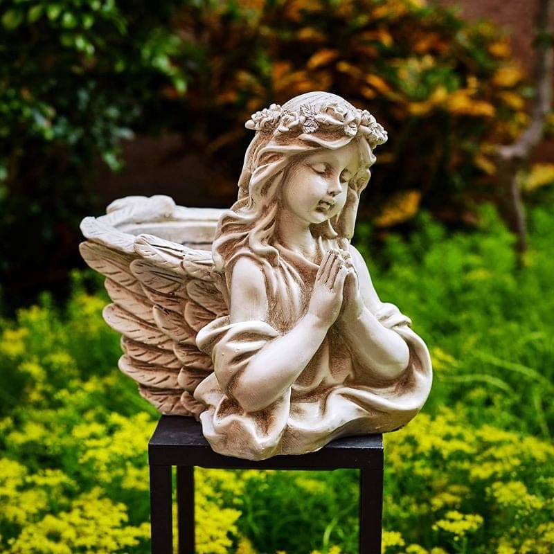 Classical Antique Resin Garden Angel Planters-xinru