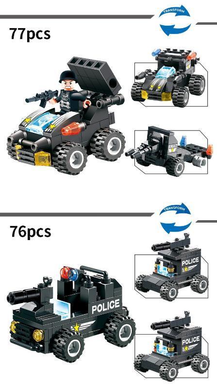 Portable City Police Building Bricks Set Toy-xinru